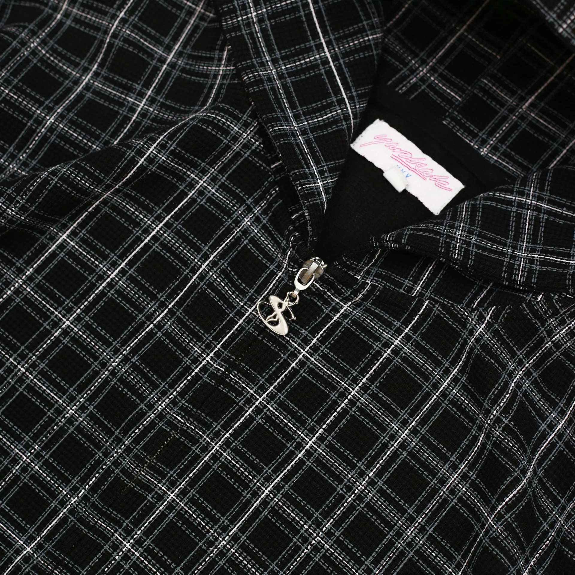 Check Waffle Hood (Black) - Image 2