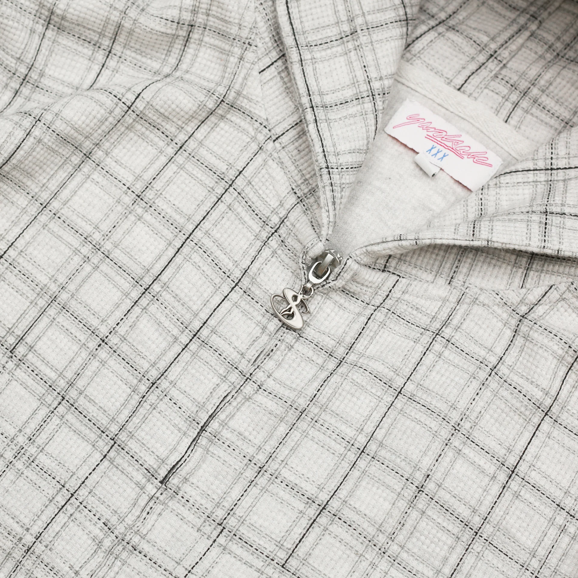 Check Waffle Hood (Grey) - Image 2