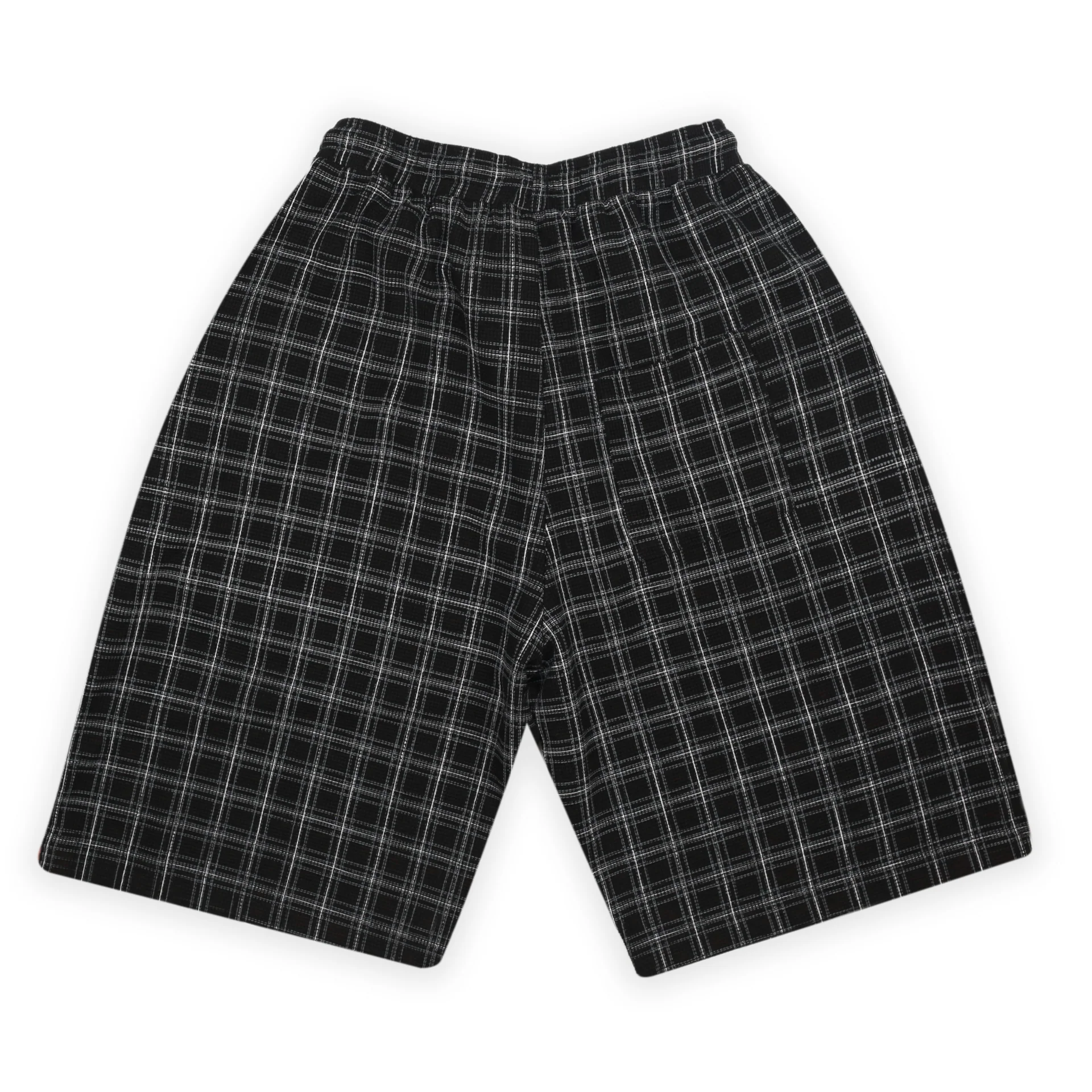 Check Waffle Shorts (Black) - Image 2