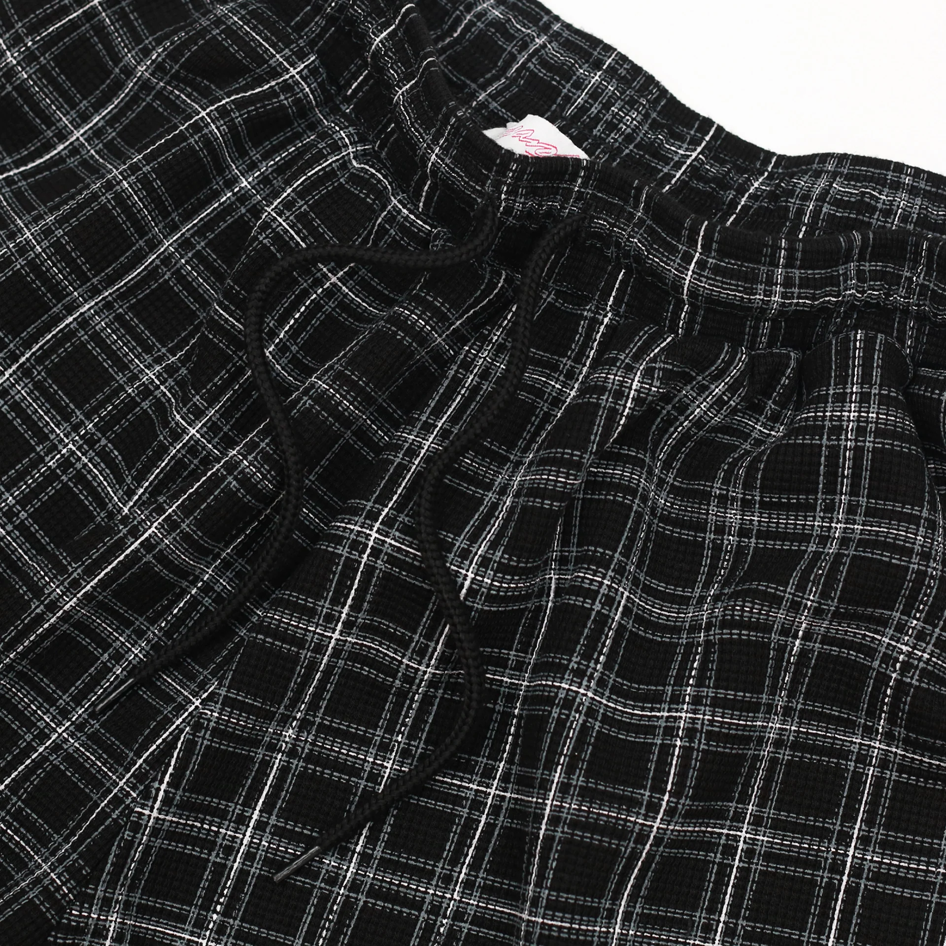 Check Waffle Shorts (Black) - Image 4