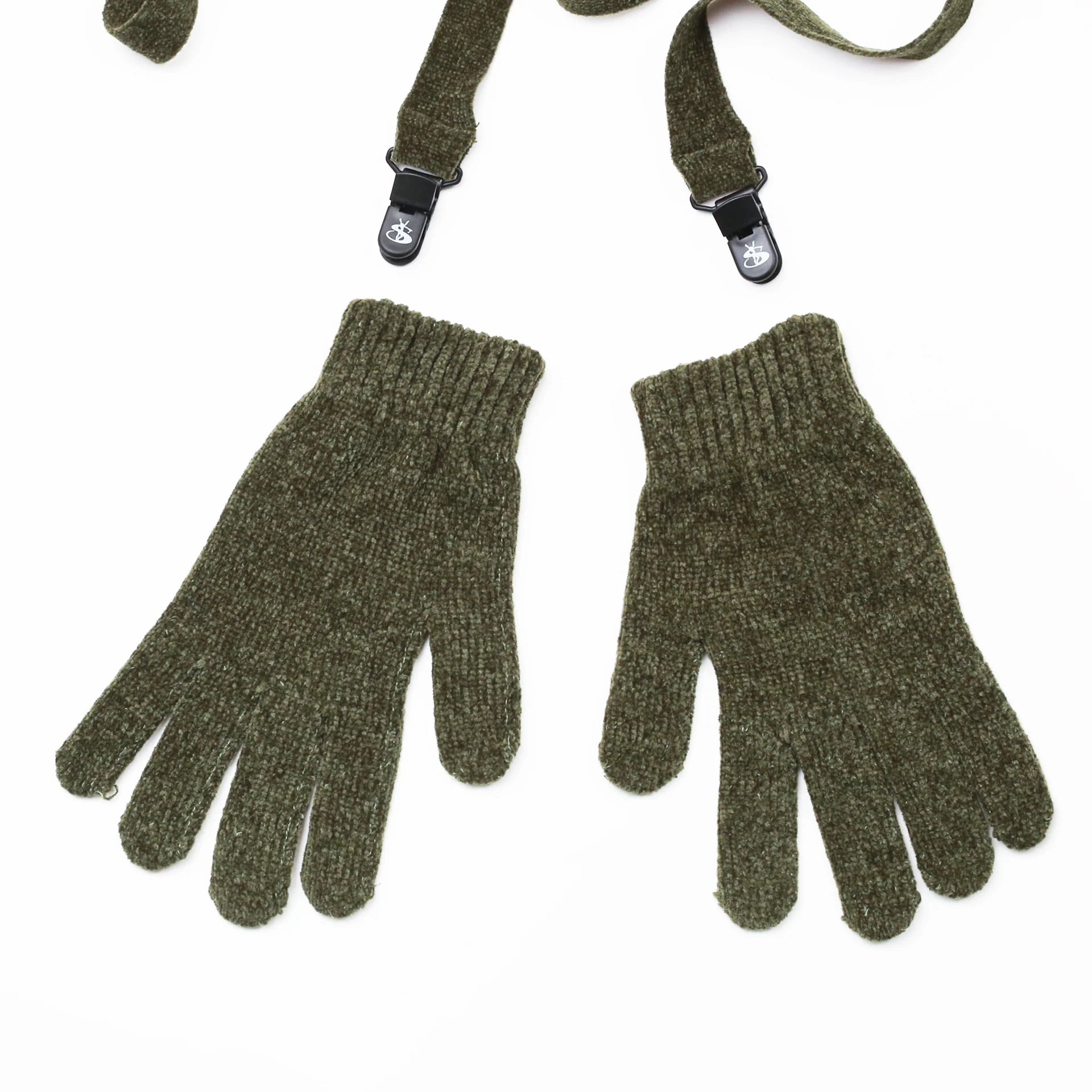 Chenille Gloves (Green) - Image 2