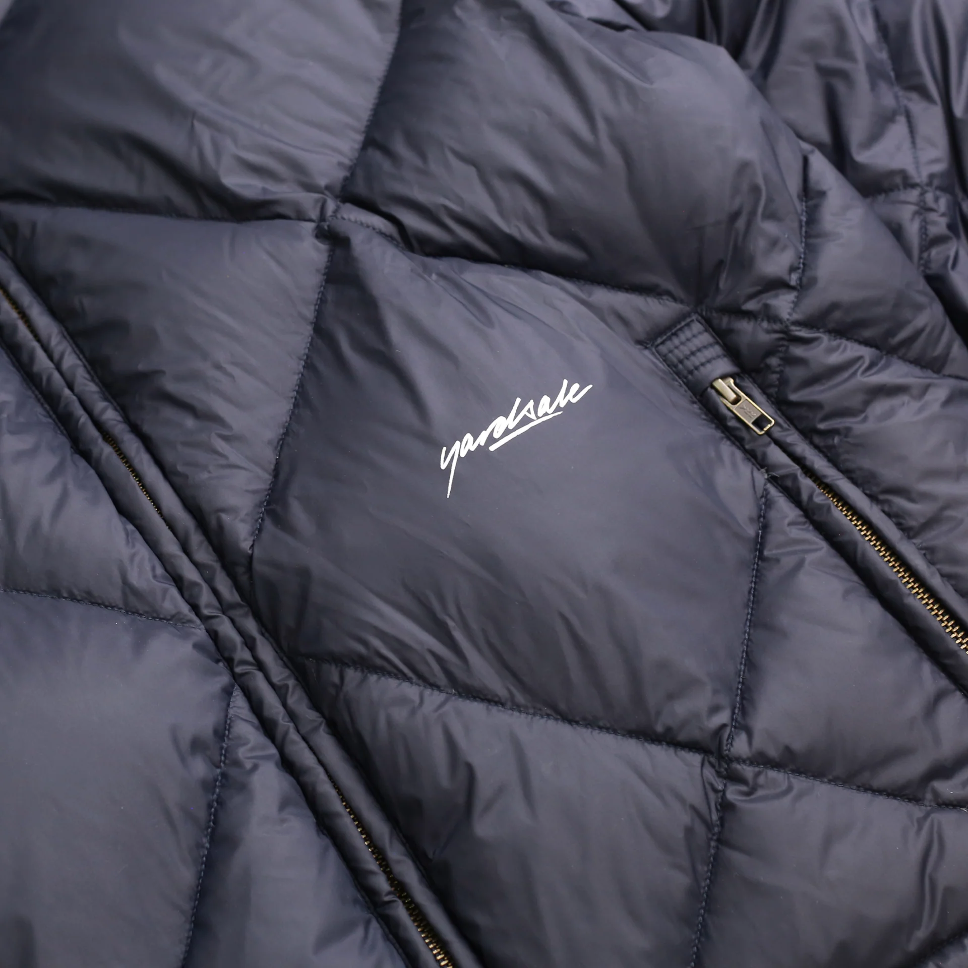 Diamond Down Puffer Jacket (Navy) - Image 2
