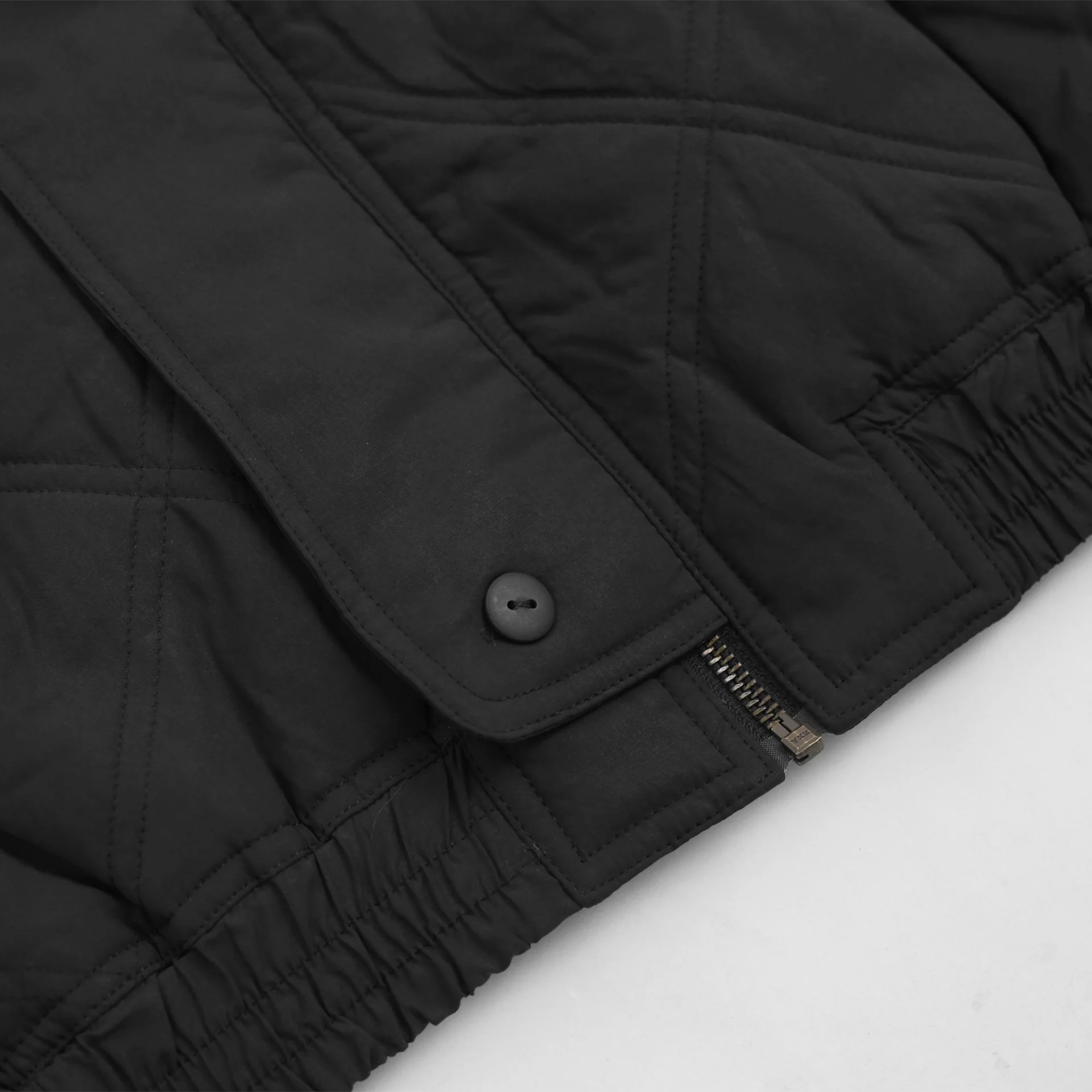 Diamond Quilted Jacket (Black) - Image 5