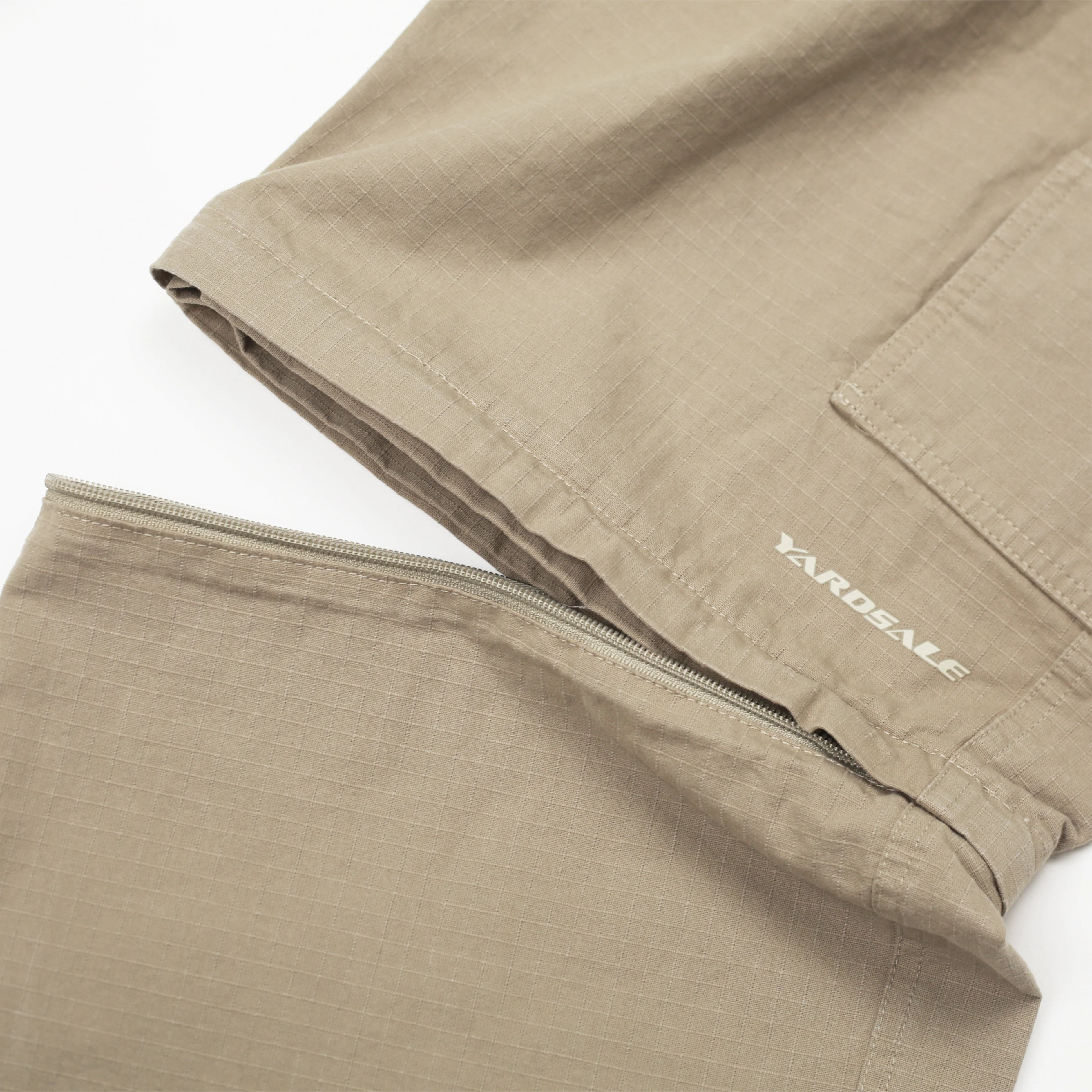 Phantasy Ripstop Cargo Zip-off Shorts (Beige) - Image 2