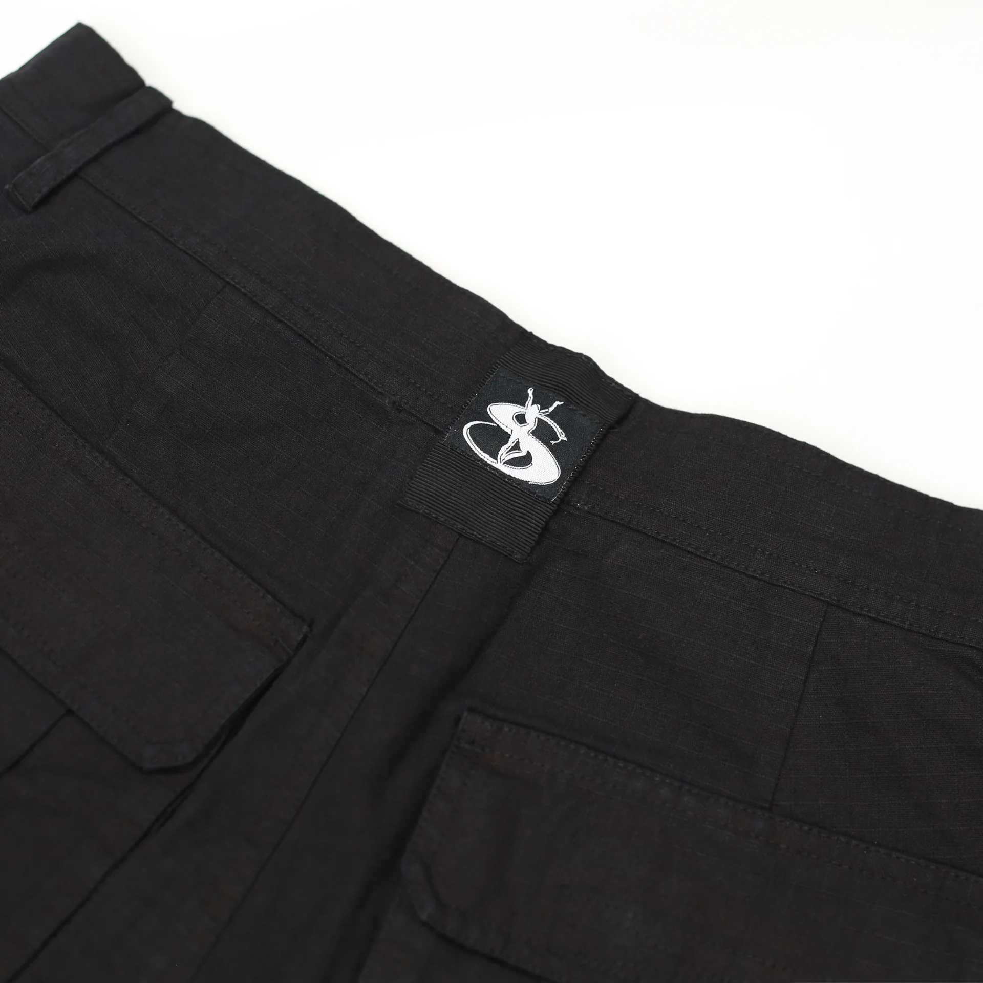 Phantasy Ripstop Cargo Zip-off Shorts (Black) - Image 2