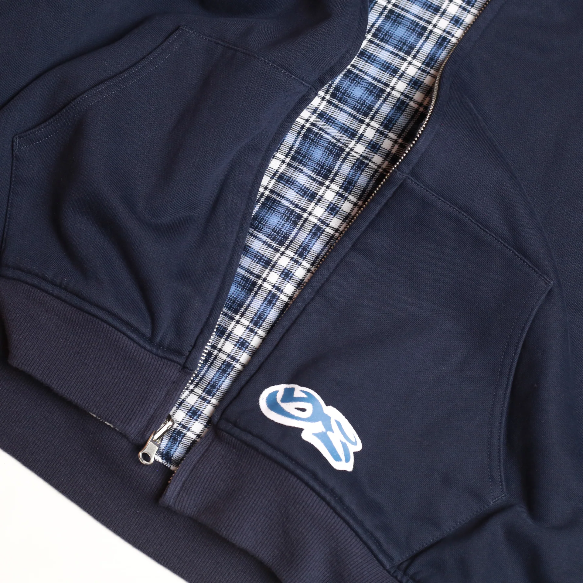 Reversible Flannel Hoodie (Blue) - Image 3