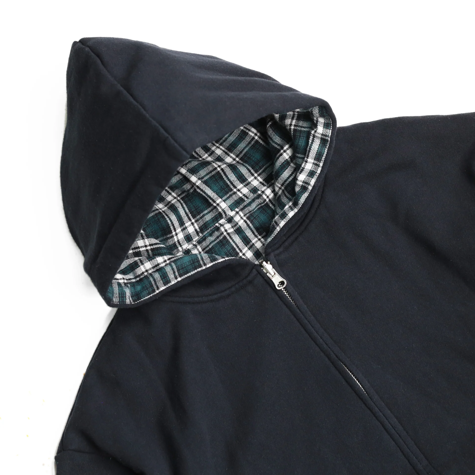 Reversible Flannel Hoodie (Green) - Image 4