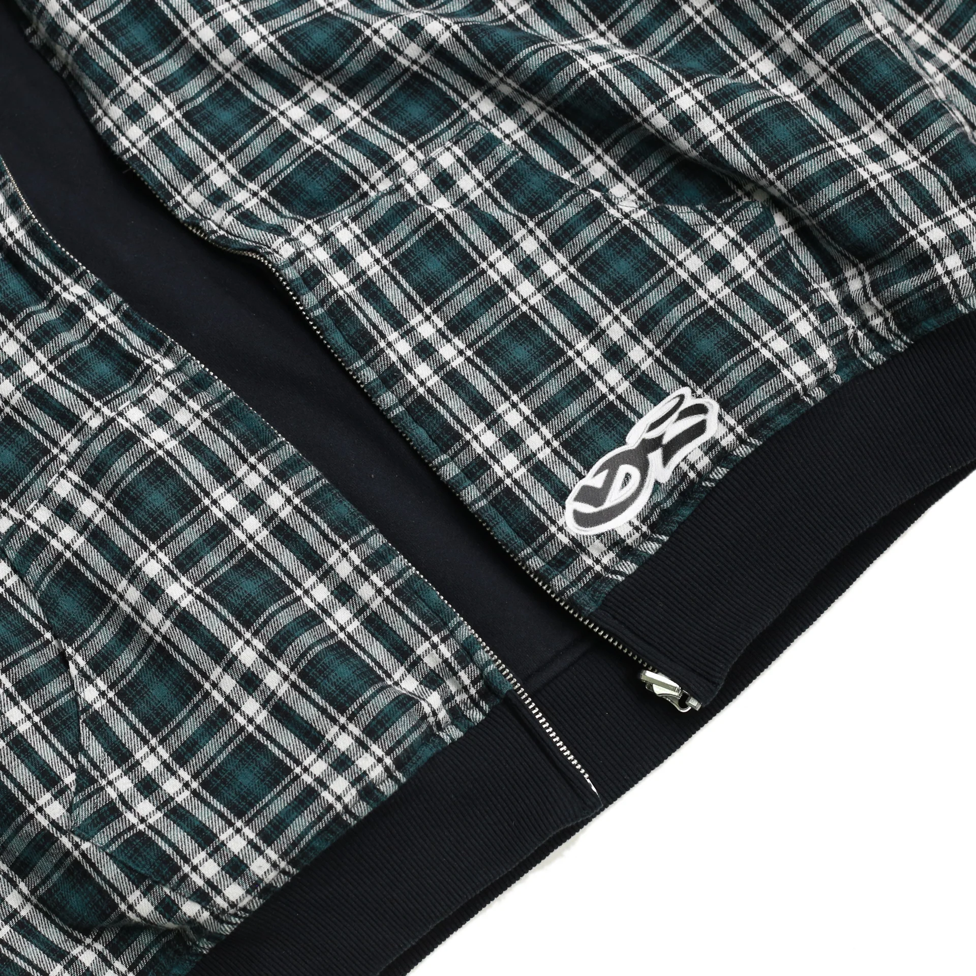 Reversible Flannel Hoodie (Green) - Image 5
