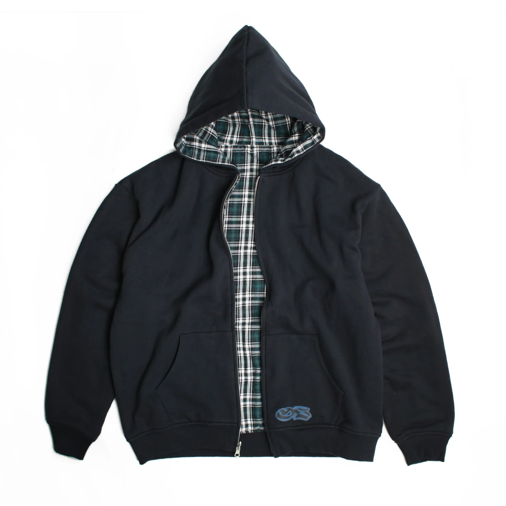 Reversible Flannel Hoodie (Green) - Image 6
