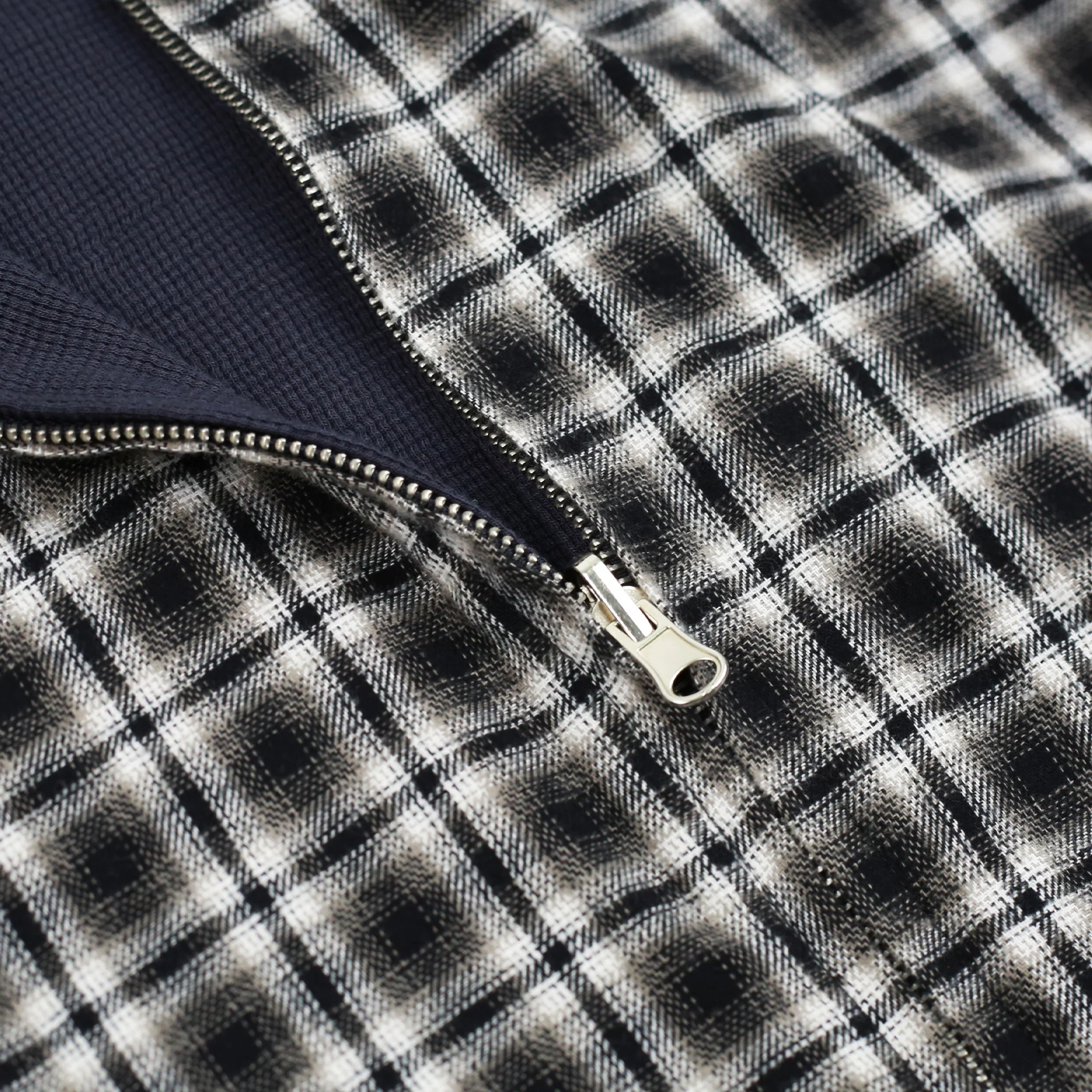 Reversible Flannel Hoodie (Khaki/Blue) - Image 5
