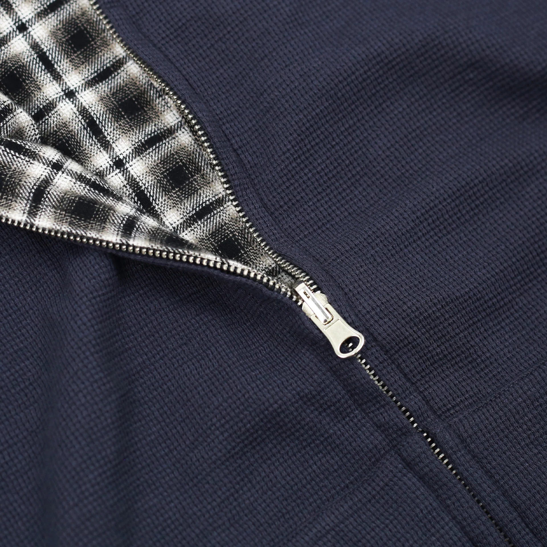 Reversible Flannel Hoodie (Khaki/Blue) - Image 6