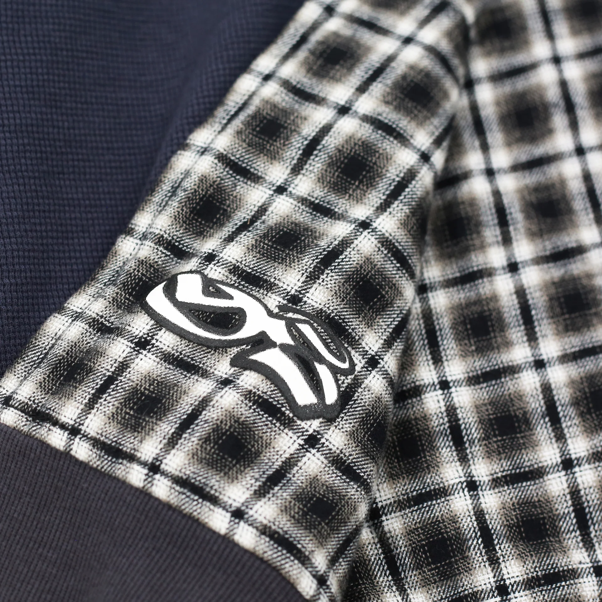 Reversible Flannel Hoodie (Khaki/Blue) - Image 8