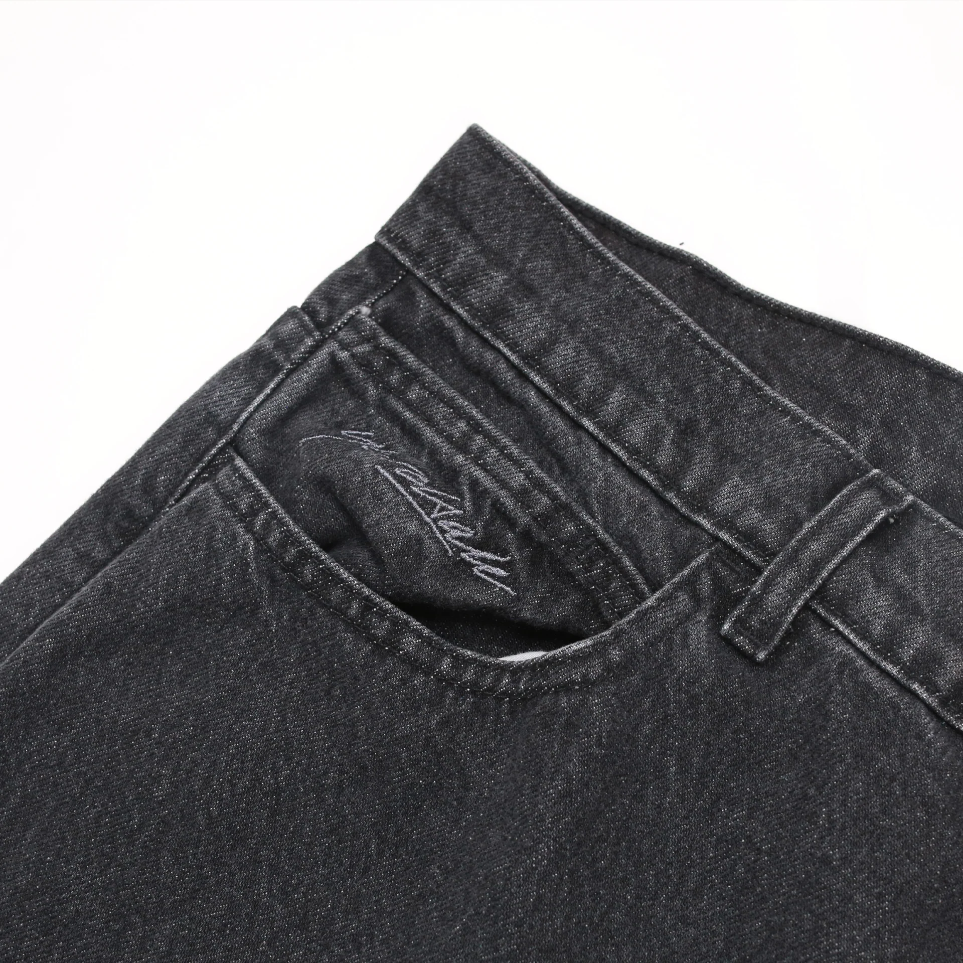 Slub Stain Phantasy Jeans (Black) - Image 3