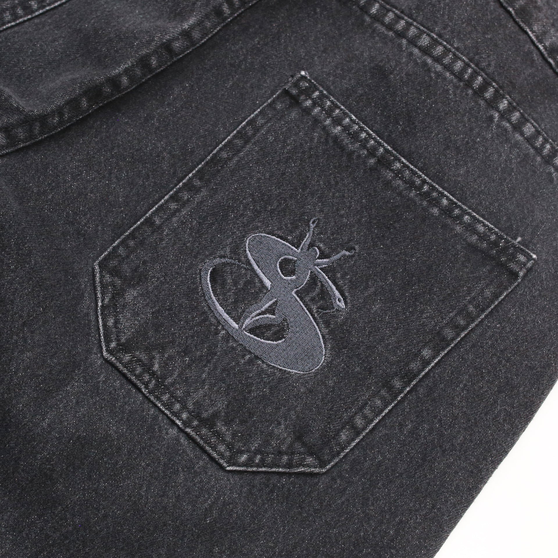 Slub Stain Phantasy Jeans (Black) - Image 4