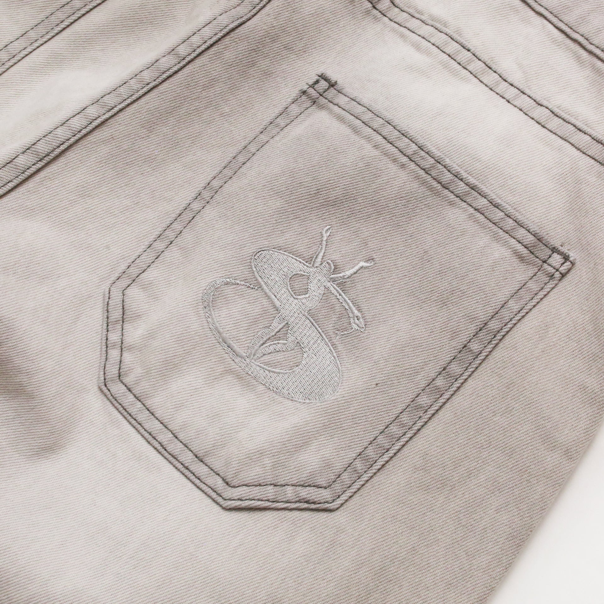 Slub Stain Phantasy Jeans (Silver) - Image 3