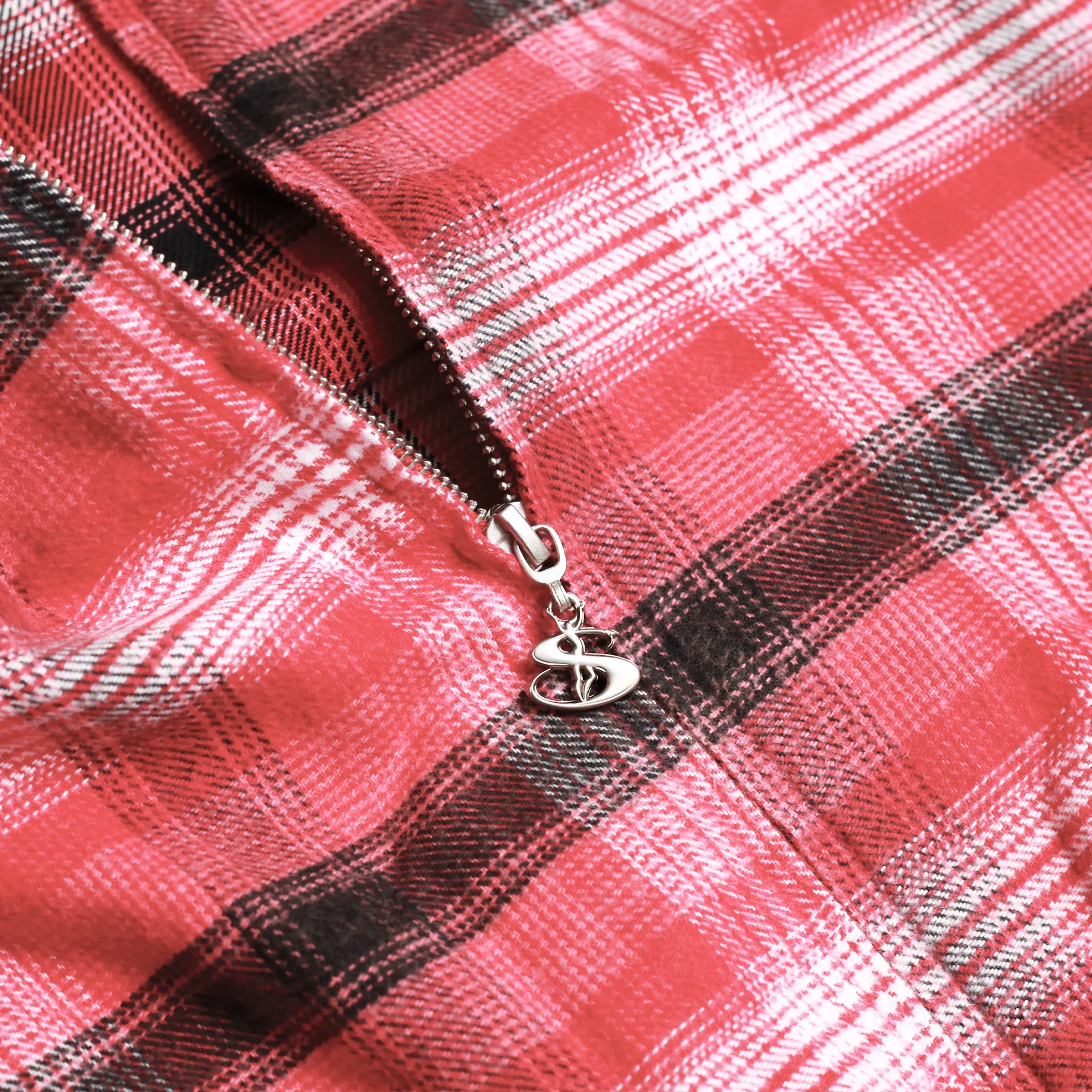 Tartan Fullzip Hood (Red) - Image 3