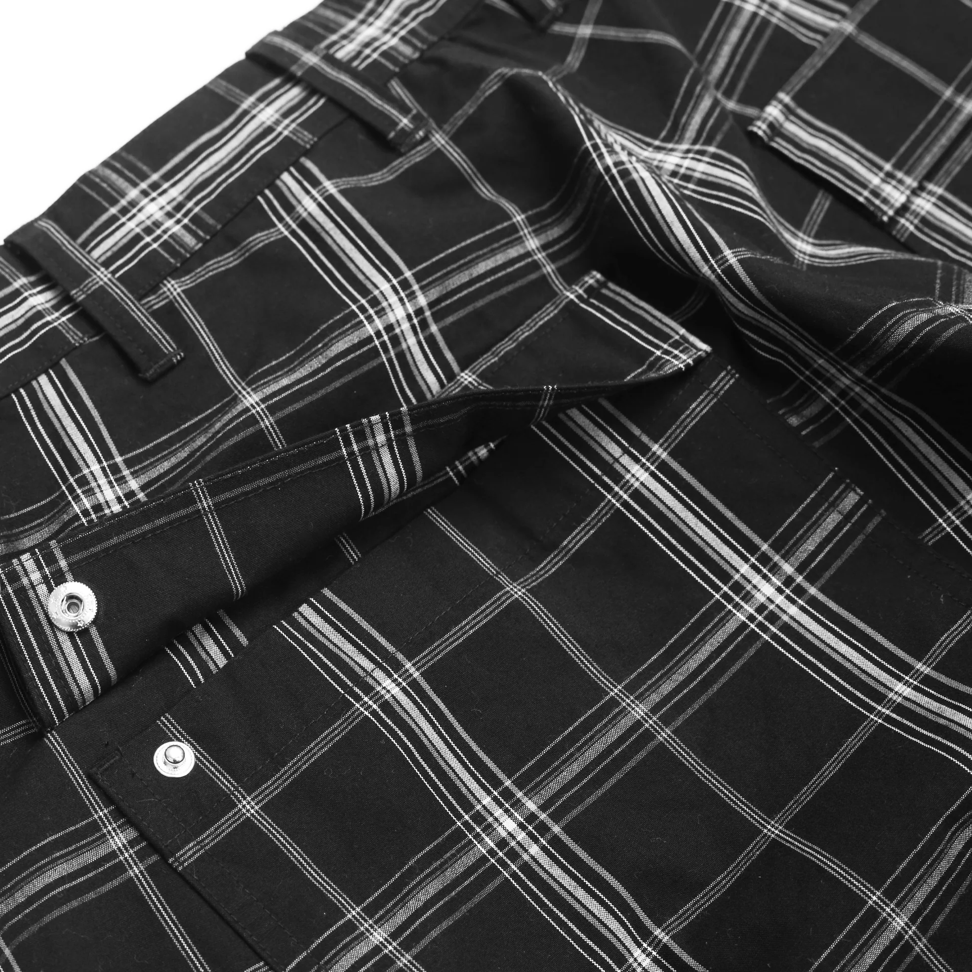 YS Plaid Cargos (Black) - Image 4